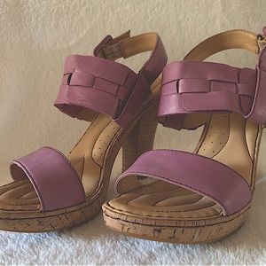 Born lavender heeled sandals.